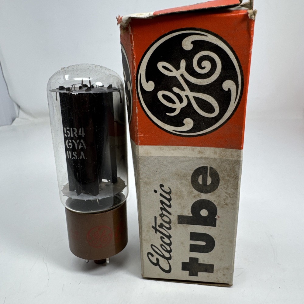 GE Brown Base Hanging Filament 5R4GYA Vacuum Tube NOS