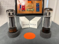 Pair of Holland Gm Matched EL34 / 6CA7 Tubes – Amplitrex – See Pics For Scores