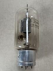Heintz & Kaufman 254W RF Transmitting Vacuum Tube Military Radio Uranium Glass