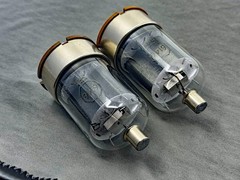 Matched RCA 6146 Black Plate Power Tubes Metal Base Exc Cond Tests NOS Amplitrex