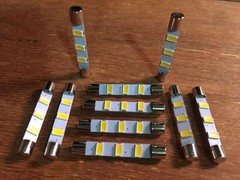 (10) COOL BLUE 41MM-LED LAMPS/6.3V/ MR66-MR67-MR73-MR78-DIAL/ McIntosh Bulbs