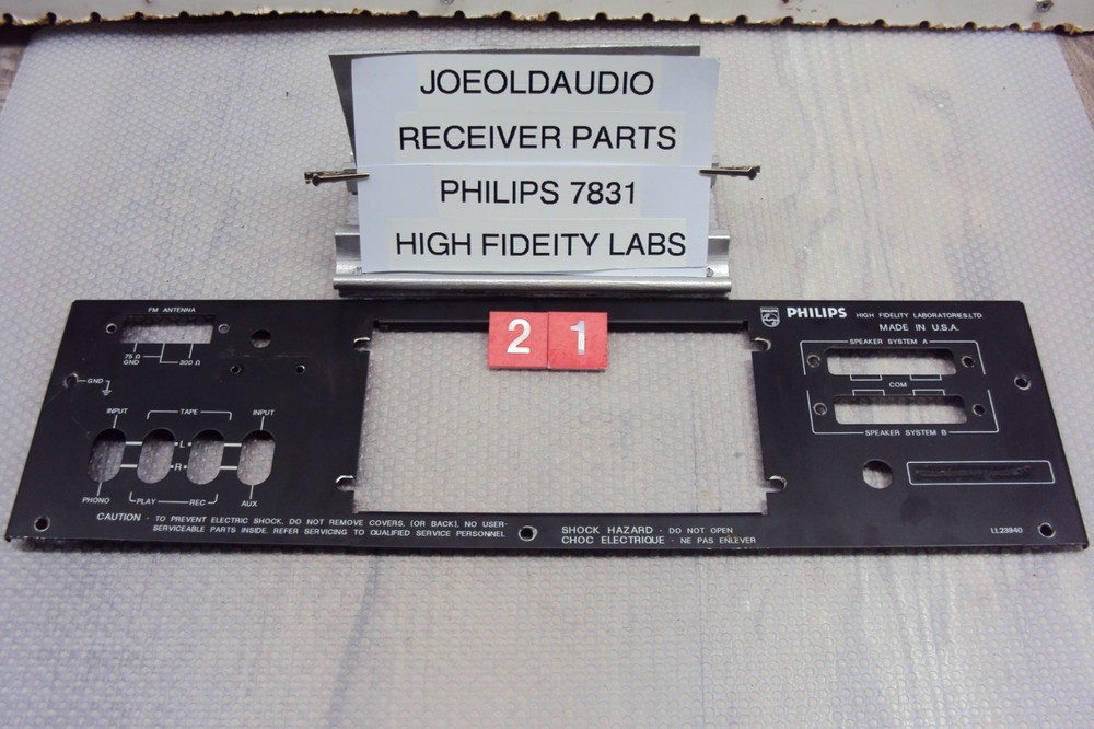 Philips 7831 Receiver Back Panel Nice Condition Tested Parting Out Entire 7831