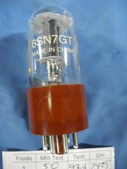 6SN7GT Vacuum Tube Replace 6SN7 CV181 6N8P CHINA STRONG!  (TESTED W/ TV-7D/U)