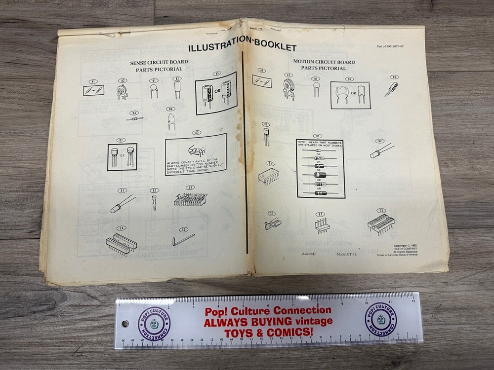 Vintage Heathkit Zenith ET-18 Robot HERO Schematic Illustration Booklet 60 pages