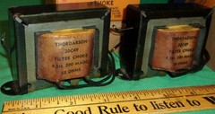 (2) NOS THORDARSON Choke 20C49 (58 ohms, 2700V Test, 5 Hy) Audio/Amp/Hi Fi Radio