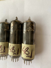 6P14P = EL84 = 6BQ5 Twin D-Getter Matched QUAD 100% Tested Tubes USED 1950s RARE
