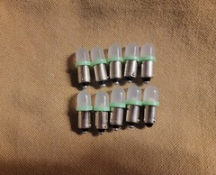 (25)FROSTED BAYONET 6.3V-8V LED LAMPS/McIntosh MR75, MR78 – COLOR CHOICE!