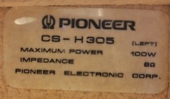 VTG PIONEER BUNDLE-PL-100 TURNTABLE/2 TALL CS-H305 SPEAKERS/VSX-D509S RECIEVER