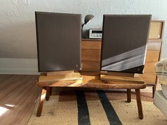Vintage Bertagni SM-250 Speakers MCM 1960s Electroacoustic System Walnut 28×19