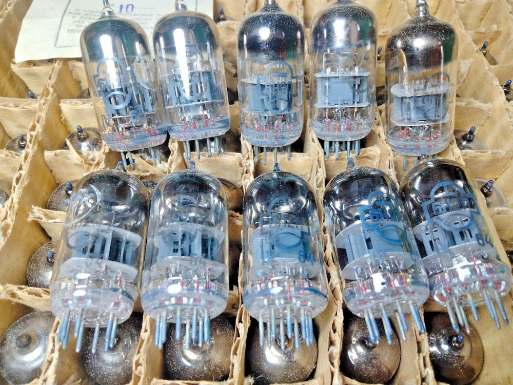 10 pcs 6N2P New Reflector Tube Same Date 04.1964 Ribbed Anode, RARE!
