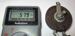 Ohmite RB-2 579 Ohm Wire Wound Rheostat Direction Indicator Potentiometer NOS