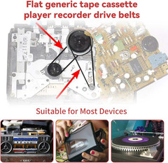 Recorder Rubber Belts Cassette Repair Maintenance Mix Flat Tape Machine 50PCS