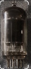 Pair 2 RCA 12AX7 tubes black plate Test strong Hickok 539C US 1950s D bar getter
