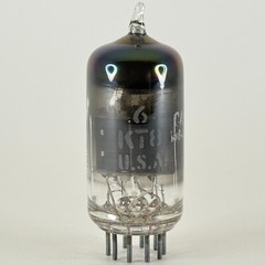 (1) Tested Strong GE 6KT8 Tube Rainbow Glass Getter Code CA Triode Pentode Tube