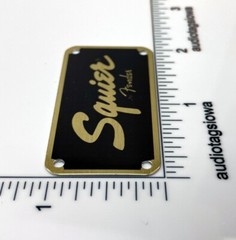 Squire by Fender Logo for Amp or Case Badge Custom Made Gold & Brown Aluminum