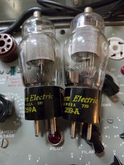 Matched Pair of Western Electric 259-A Tubes TV-7D/U Tested