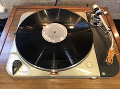 Thorens TD 124 Turntable SME 9″ Tonearm 78/45/33 rpm Custom Platter Wood Plinth