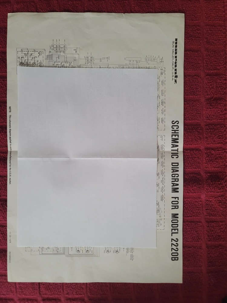 Marantz Model 2220B Schematic Diagram