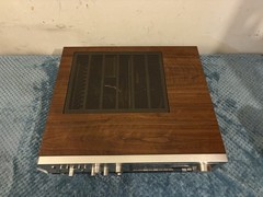 MITSUBISHI DA-R15 VINTAGE 2 CHANNEL STEREO AM FM RECEIVER WOOD CABINET NICE