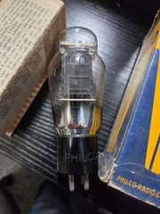 NOS PHILCO Type # 50 Single Black Plate Vacuum Tube Tested TV7D/U