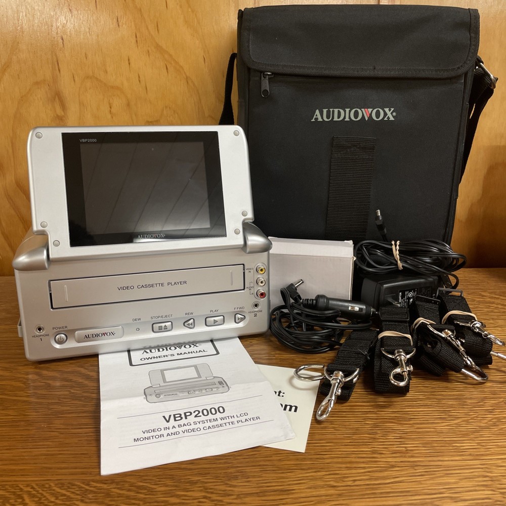 Audiovox VBP2000 Portable VHS Player 5″ Screen TESTED WORKS READ