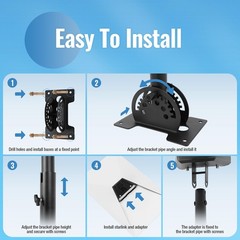 Starlink Gen 3 Mount, Heavy Duty Wall/Roof Mounting Bracket Kit, Adjustable Stan