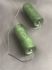 Pair .47 uF 400V Fast Capacitors Vitamin Q style PIO Oil matched