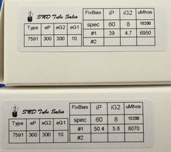 TWO The Fisher 7591A Tubes / Amplitrex Tested = Good But Not Great / Base Damage