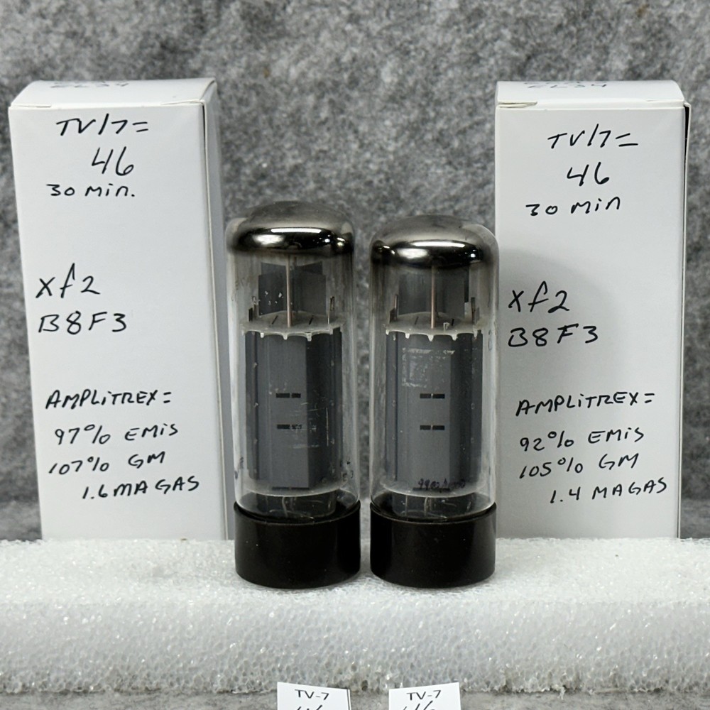 MATCHED PAIR MULLARD 6CA7 EL34 TUBES xf2 B8F3 TV/7 and Amplitrex Tested 100%