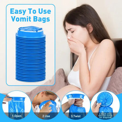 Vomit Bag 33.81oz Vomit Bag Leak Proof Medical Grade Portable Disposable Barf Ba