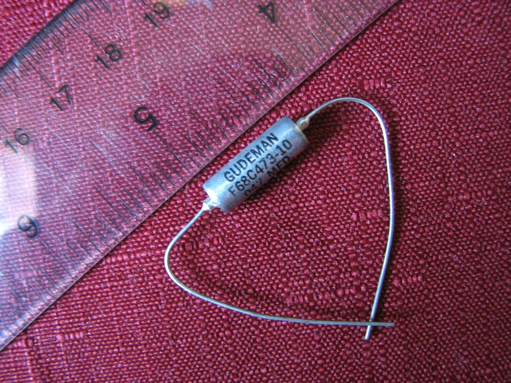 1966-67 Gudeman .047uf 200vdc Vitamin-Q Type Paper-In-Oil Tone/Fender Capacitor
