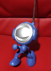 Retro BLUE Spaceman Headphones Scan Radio Vintage N.I.B. Bendable With Antenna