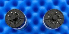 TWO GE 6CA7 EL34 Tubes /Amplitrex 👍/ STRONG PLATE CURRENTS / OO Disc Getter ’83