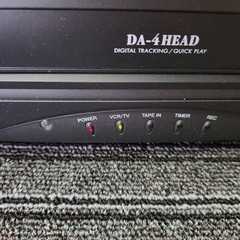 Sylvania 6240VD 4-Head VHS VCR Player Recorder Tested Powers On Front A/V Inputs