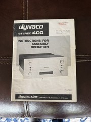 Dynaco Stereo 400 Power Amplifier Vintage 70s Solid State Works Great w/ Manual