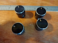 HAFLER OTHERS BLACK ALUMINUM REPLACEMENT KNOB SET OF 4