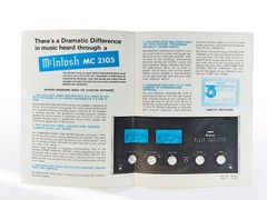McINTOSH MC 2105 DEALER Information PAMPHLET Advertising Original Vintage Hi-Fi