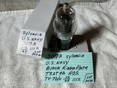 Sylvania JAN 307A VT-225 Vacuum Tube NOS Mil Spec Power Pentode TV-7 Tested 111%