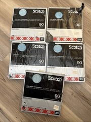 5xScotch 212 Reel to Reel Magnetic Recording Tape 90 Minute Low Noise Dynarange