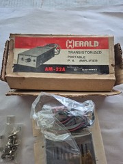 Vintage Herald AM-22A Transistorized Portable P.A. Amplifier (New Old Stock)