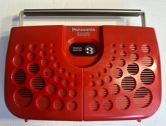 PANASONIC Vintage 8 Track Player RS-833S Stereo Red Swiss Cheese w/OG Power Cord