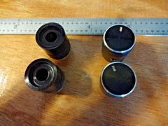 HAFLER OTHERS BLACK ALUMINUM REPLACEMENT KNOB SET OF 4
