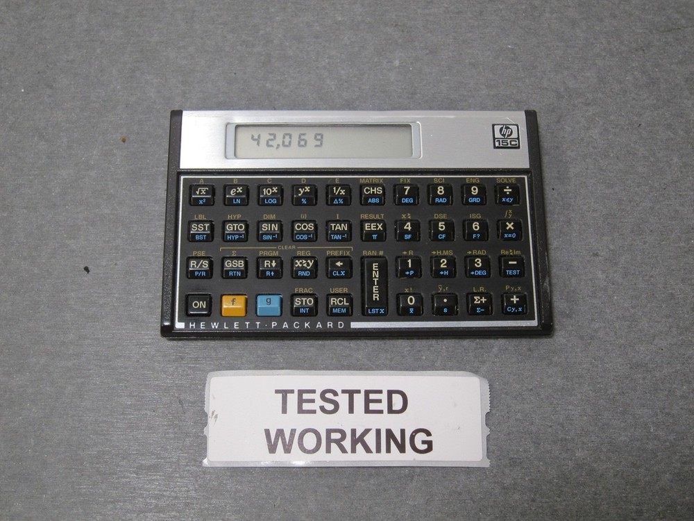 Hewlett-Packard HP 15C Programmer Calculator – Tested Working