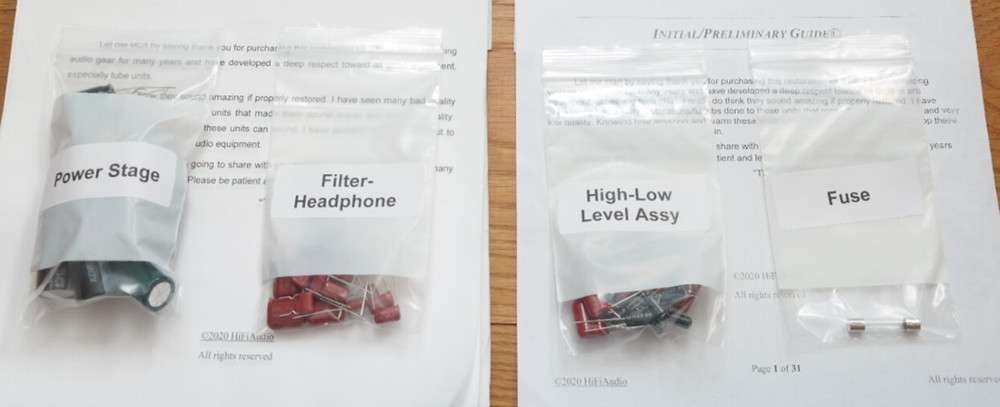 McIntosh C28 preamp restoration recap repair upgrade rebuild kit capacitor
