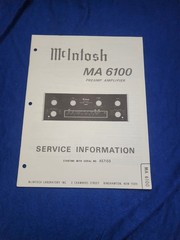 Mcintosh MA6100 Integrated Amplifier Service Information ORIGINAL