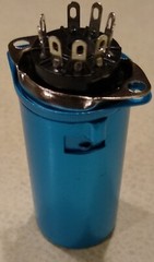 2PCS 9 pin BLUE B9A Bakelite Vacuum Tube Socket Valve Base For 12AX7 with shield