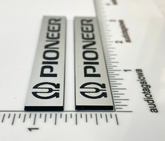 Pioneer Speaker Badge Logo -Custom Made Incised Silver 3 inch 3D PAIR
