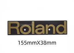 For Roland Plastic Golden Logo Emblem Badge KC550, KC350 155mm x 37mm