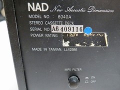 Vintage NAD 6040A Stereo Cassette Deck