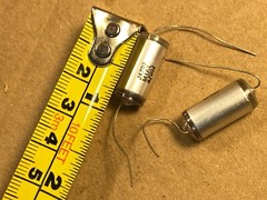 2 NOS Vintage Mial .0047 uf 630v Polystyrene Glass Capacitors 4700pf (Qty